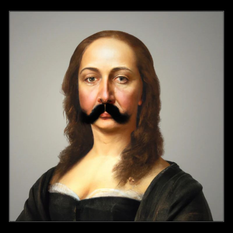 Mona lisa with a moustache!