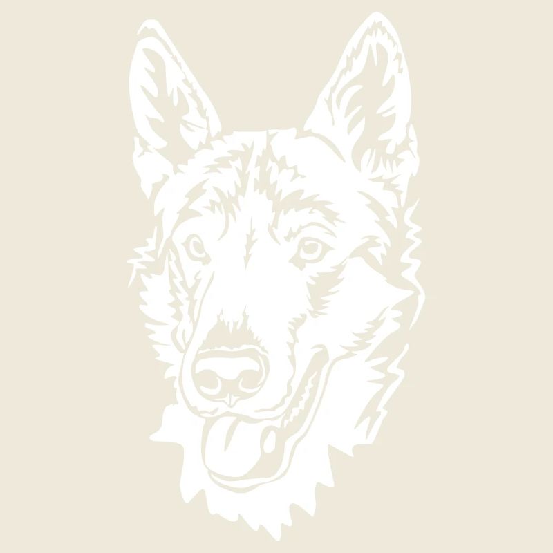 Tschechischer Wolfhund Kopf "Black Edition"