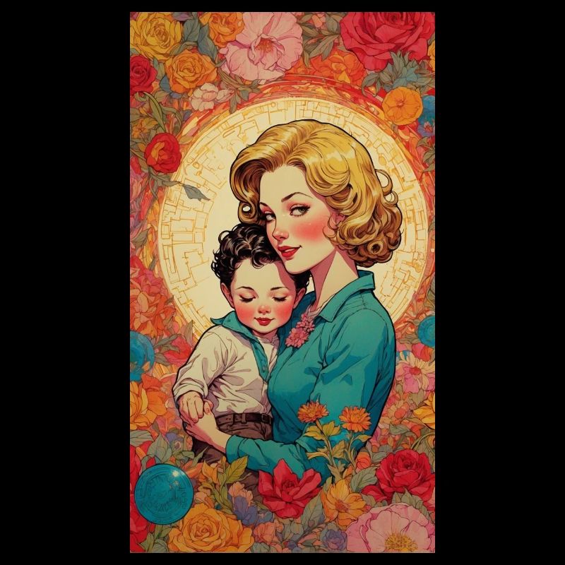 Mutter und Kind- Retro 50er Jahre