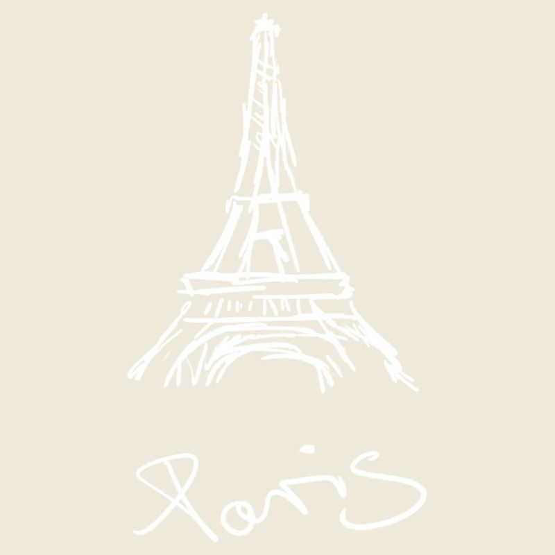 Minimalist Paris Eiffel Tower Illustration
