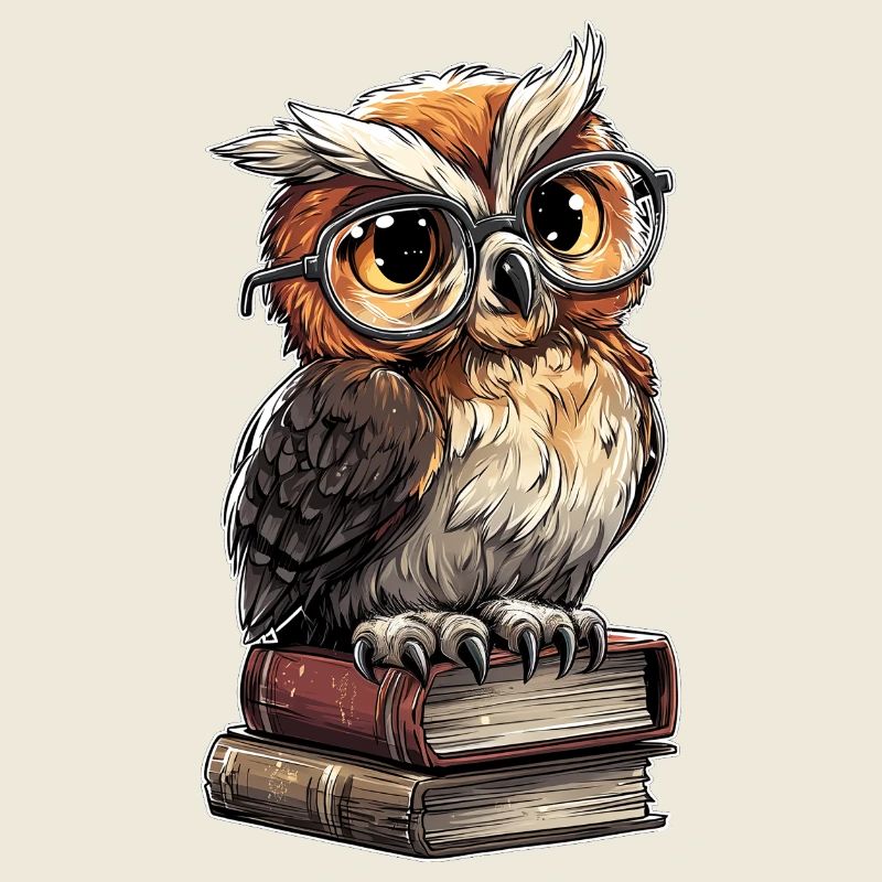 Club de lecture humoristique Owl Wise Stack Librarian