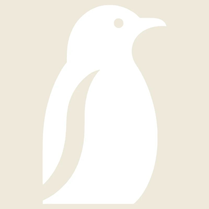 Pinguin Südpol Silhouette Minimalistisch