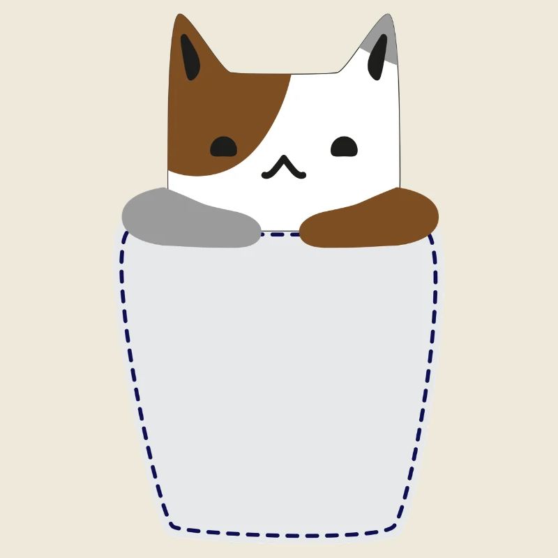 Brusttasche mit Katze