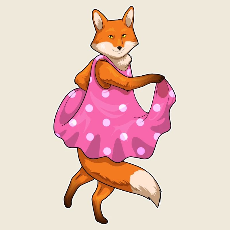 Fuchs Polka Dots Kleid