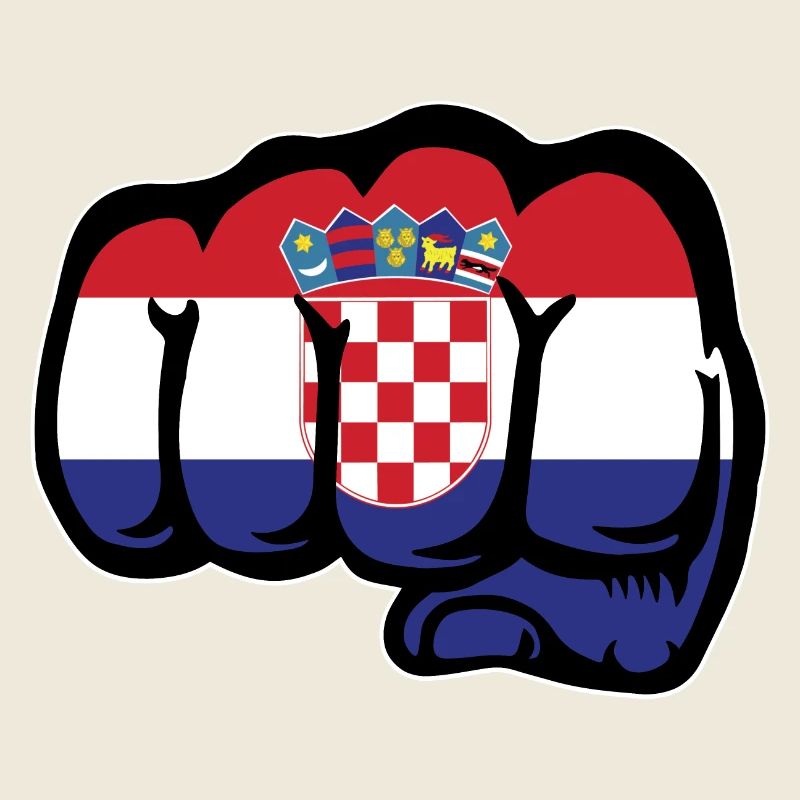 Kroatien Flagge Hand Faust