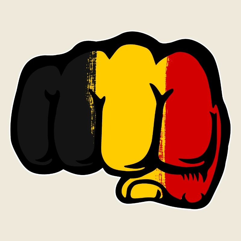 Belgium Flag Hand Fist Used