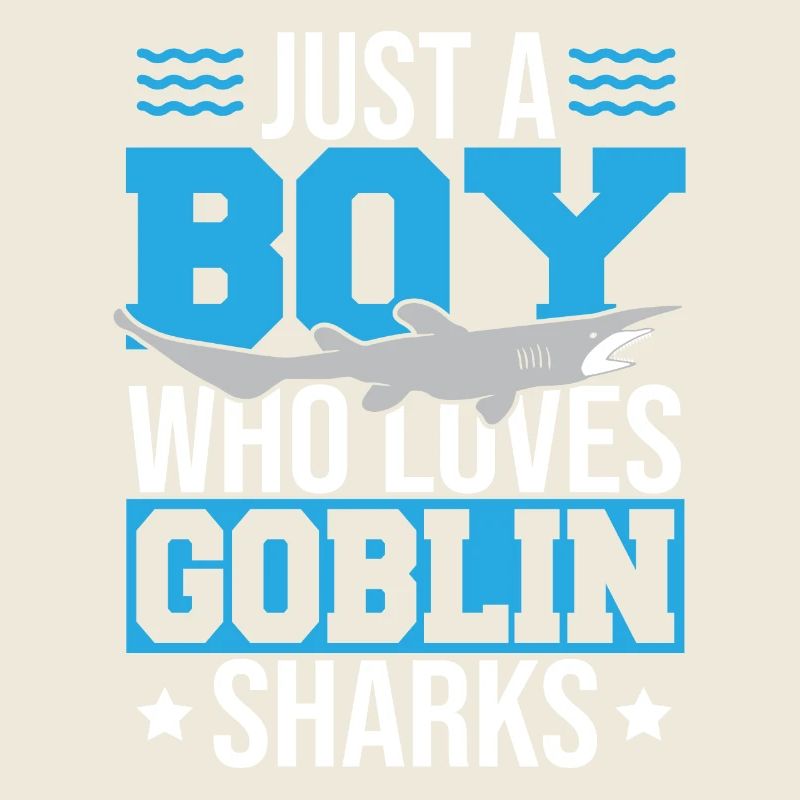 Nur ein Junge, der Goblinhaie liebt