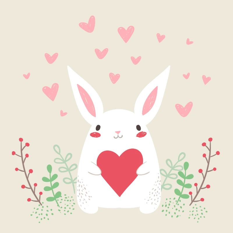 Lapin de l’Est Lapin de Pâques Oreilles de lapin mignon LOL