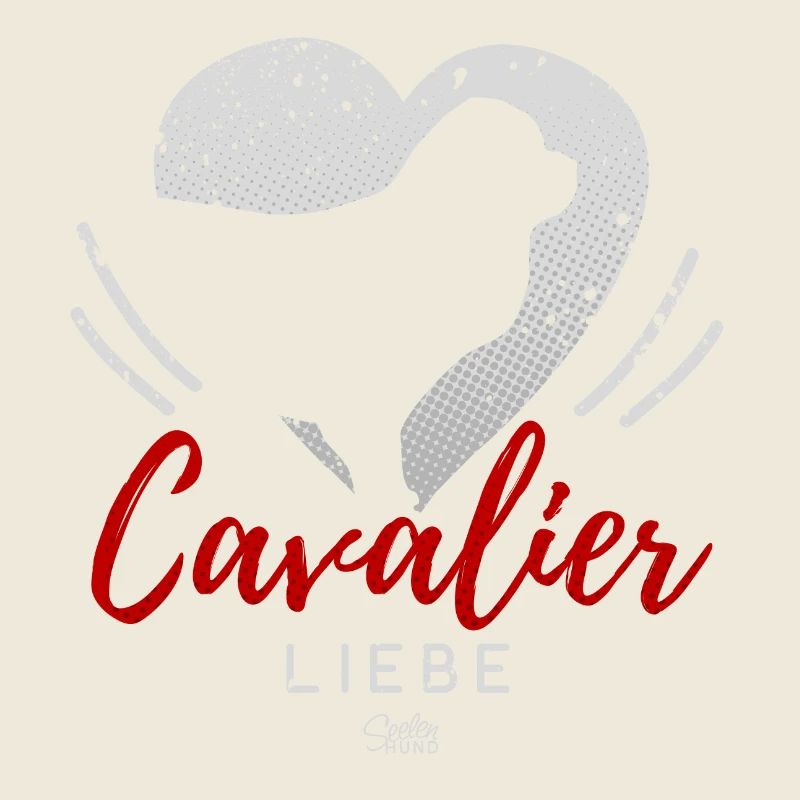 Cavalier King Charles Spaniel Liebe mit Herz