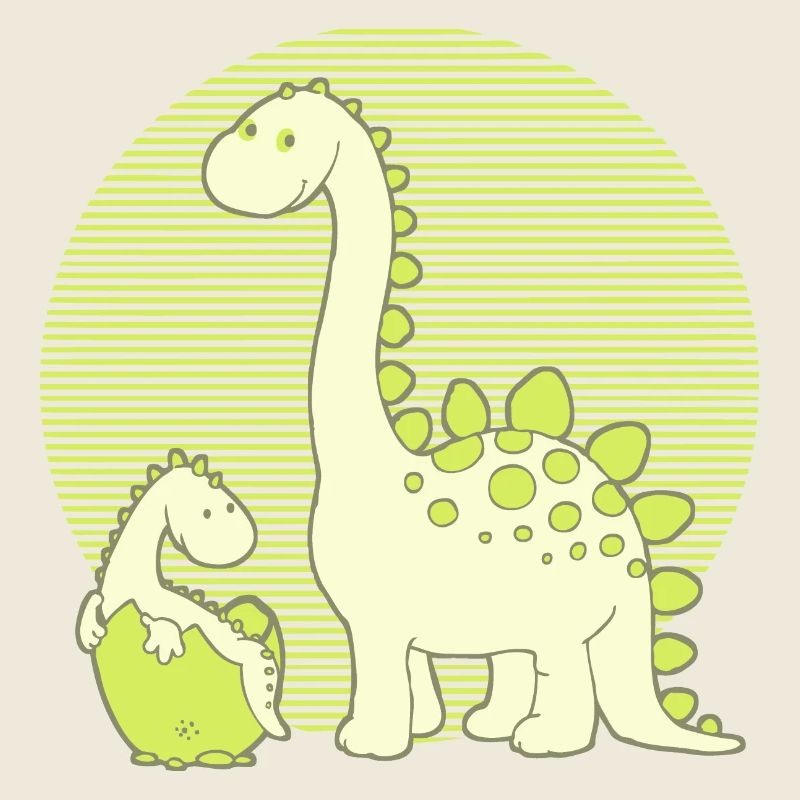 Dinosaur Mom with Hatching Egg