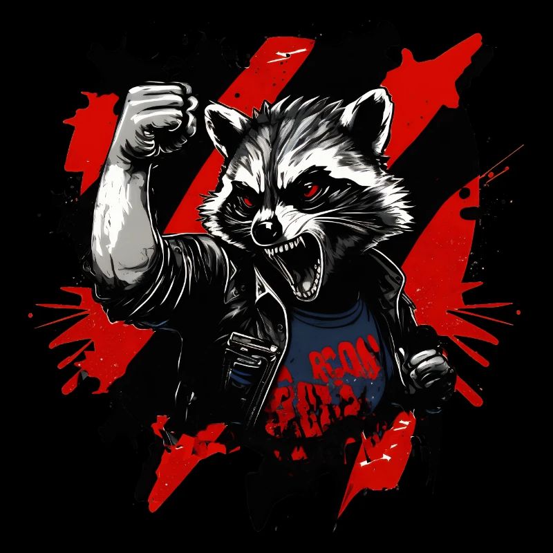 Wütender Waschbär, Anarchie, Revolution, Faust