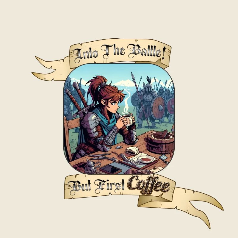 INTO THE BATTLE BUT FIRST COFFEE