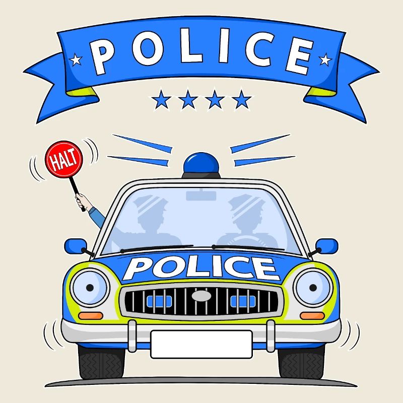 Police Polizeiauto mit Sirene