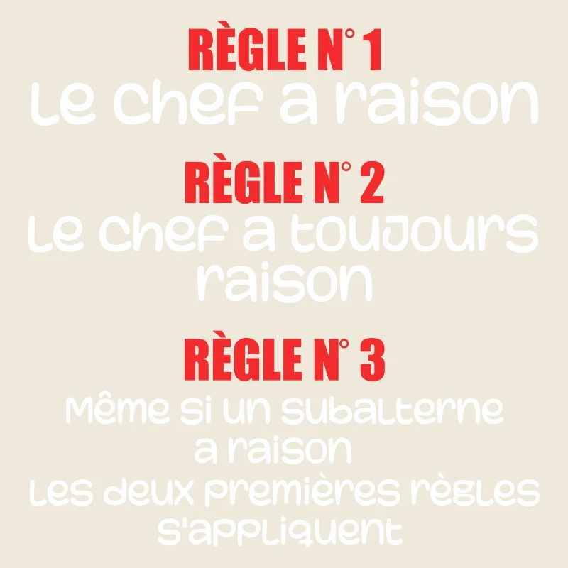 Les regles du chef
