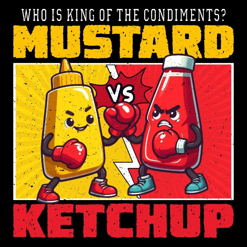 Senf vs. Ketchup: Cartoon-Duell