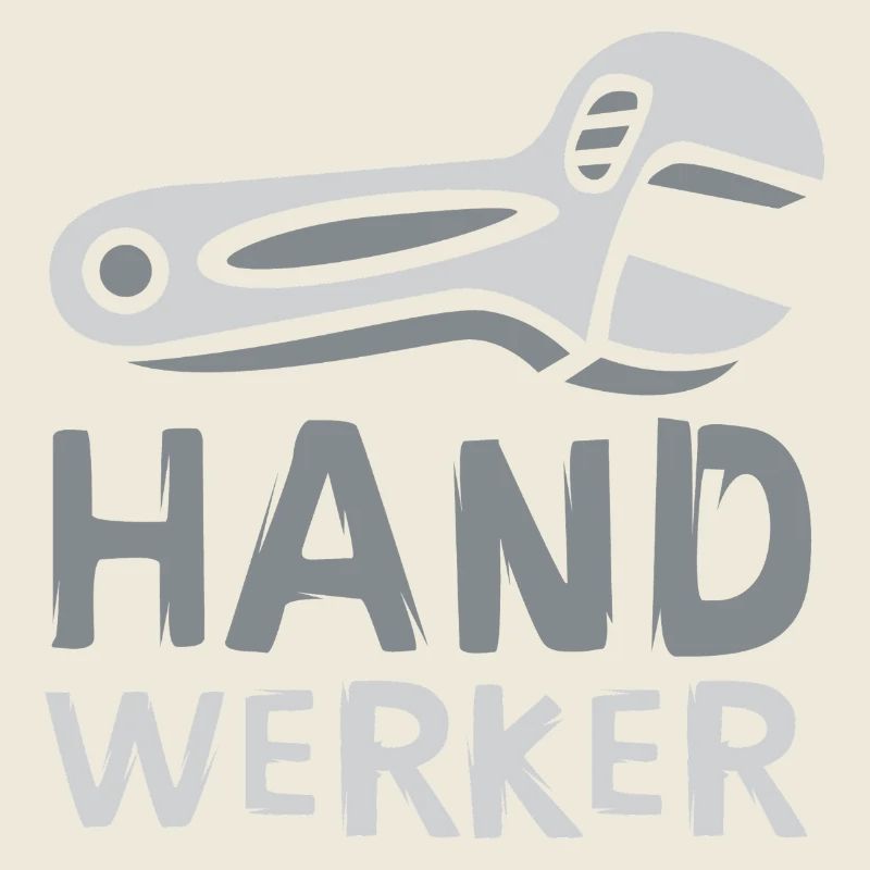 Handwerker Comic Design mit Schraubenschlüssel