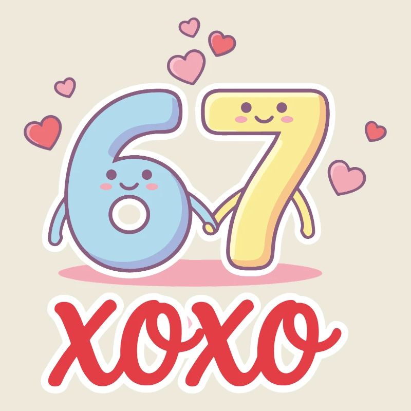 6 7 Sechs Sieben Valentinstag Meme Herz Niedlich 