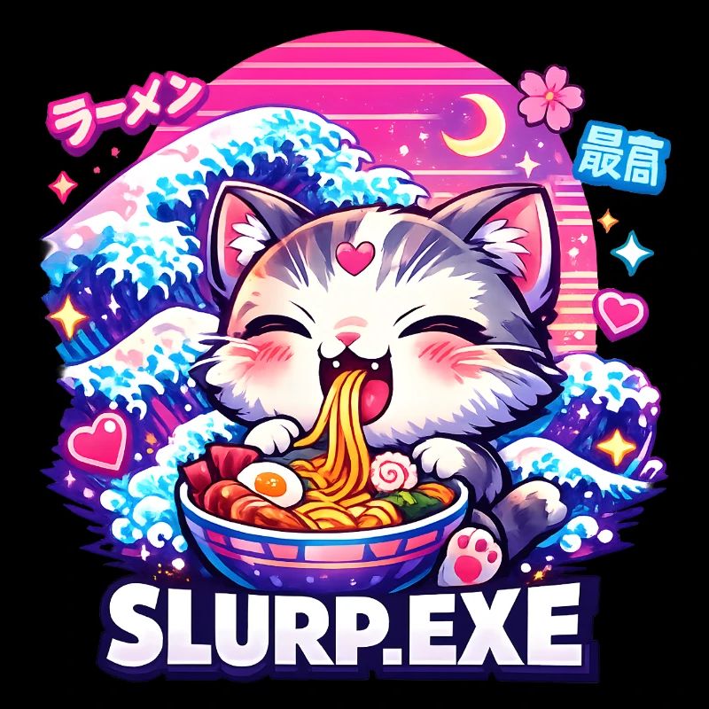 Kawaii Cat Ramen Nouilles Anime Chat