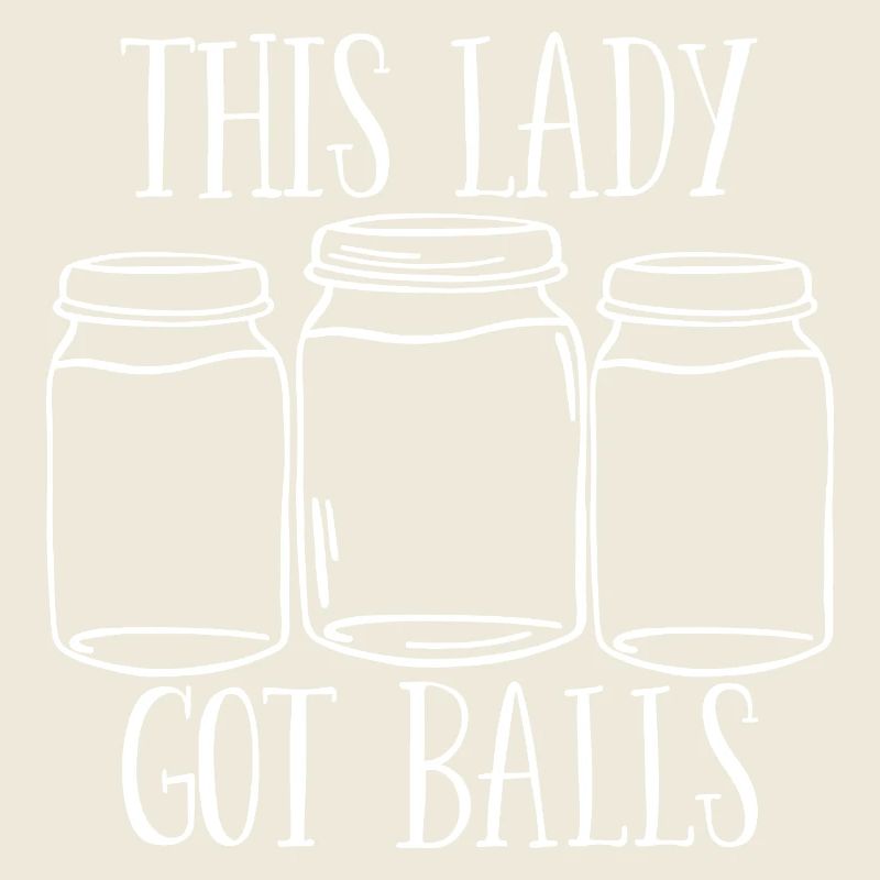 Lustige Einmachung, diese Dame hat Eier