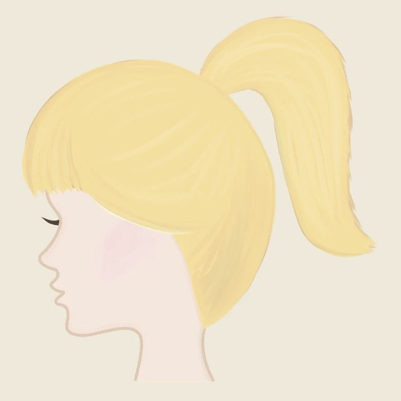 Poupée jouet à queue de cheval blonde