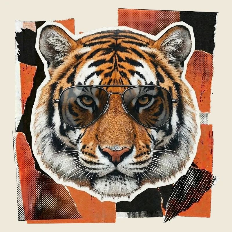 Tiger Sonnenbrille Risographie
