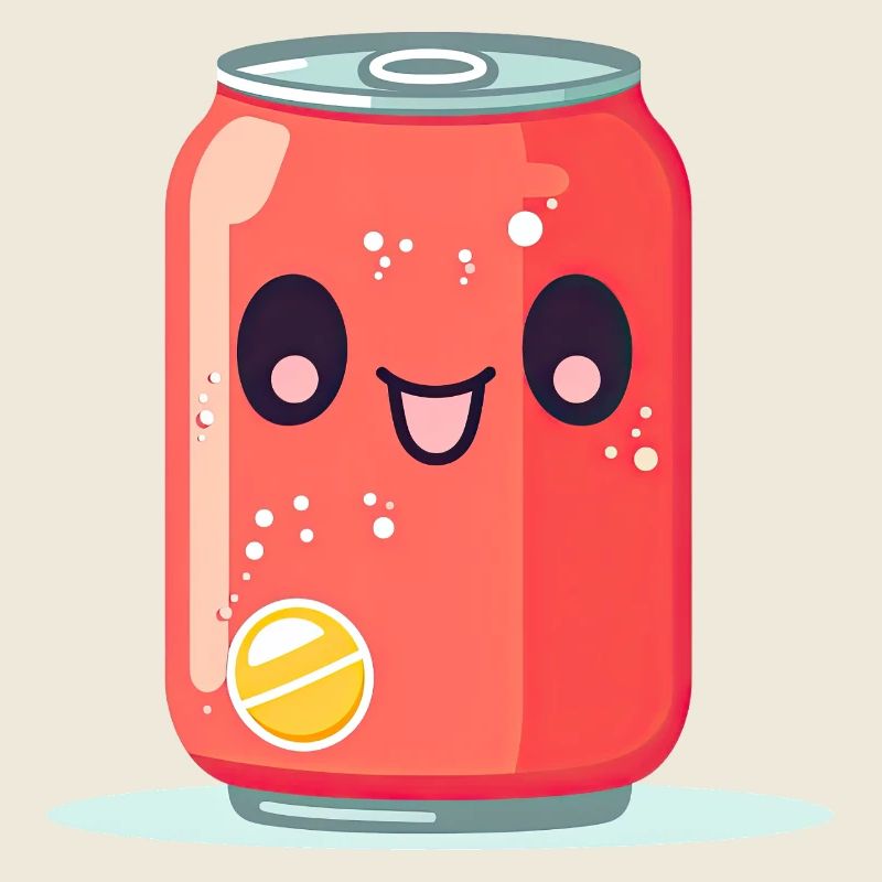 Kawaii Limonaden-Dose Mit Gesicht
