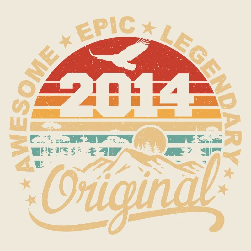 Original 2014 Retro 2014 Geburtstagsgeschenk