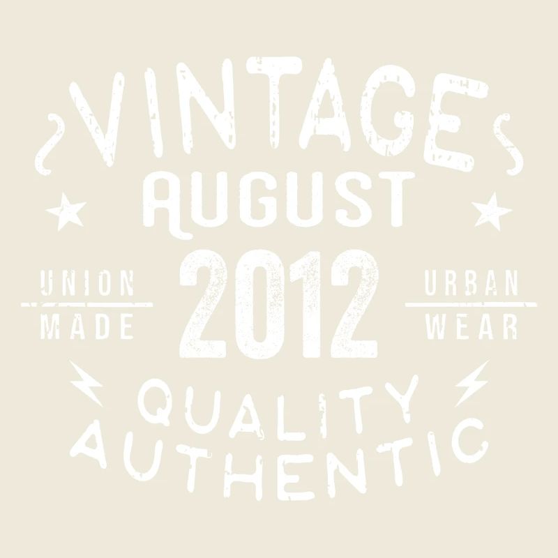 August 2012 Birthday Gift August 2012 Retro
