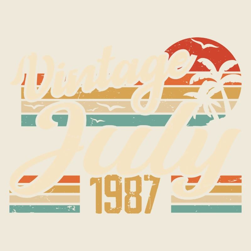 Juillet 1987 Cadeau, 37e Anniversaire Juillet 1987