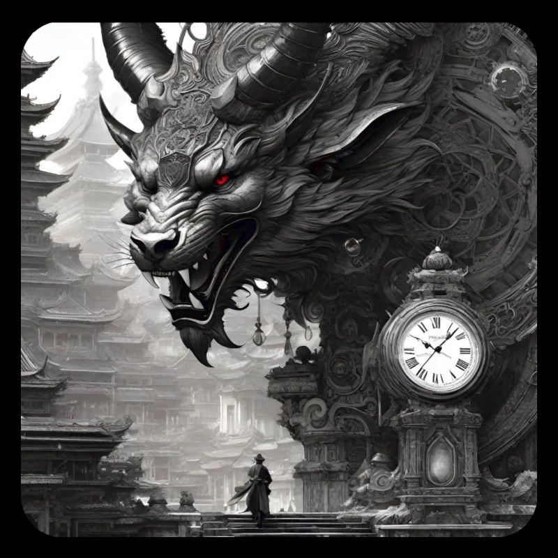 Dämon Monster Ungeheuer mit Uhr