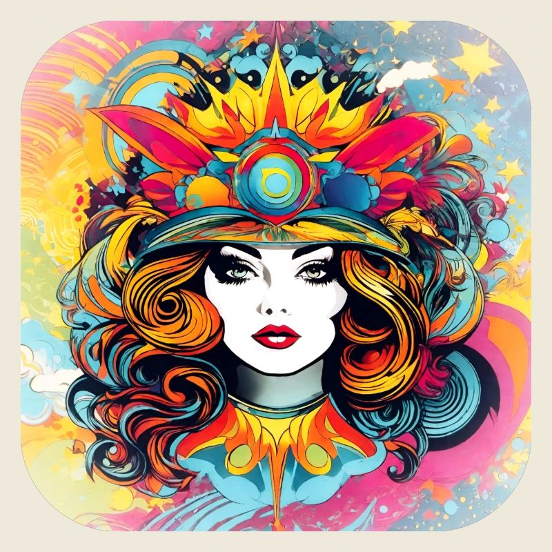 Psychedelic Motif Woman