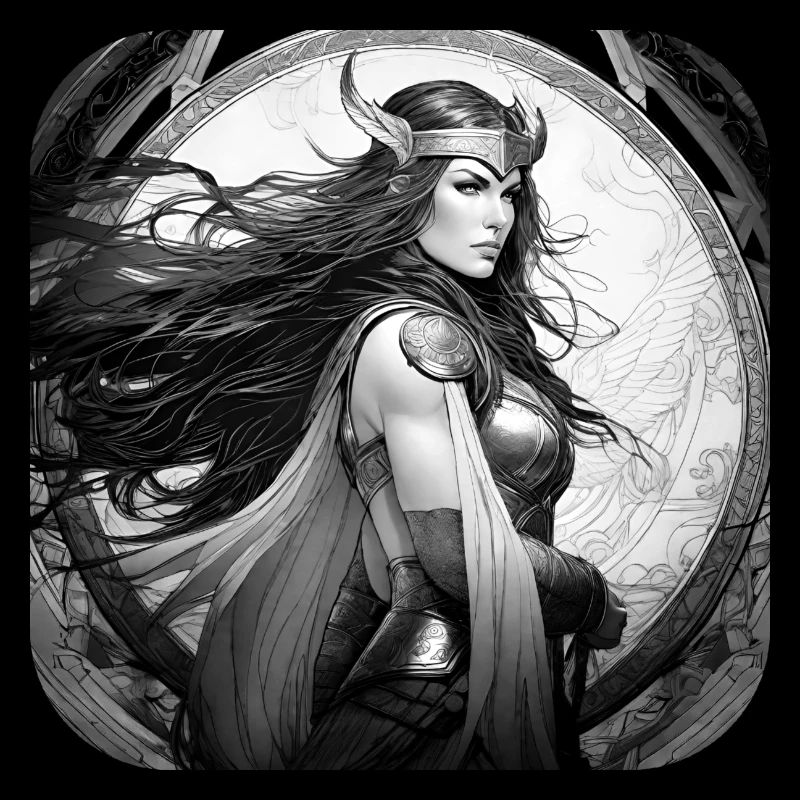 Stolze Wikingerin Germanin Schildmaid