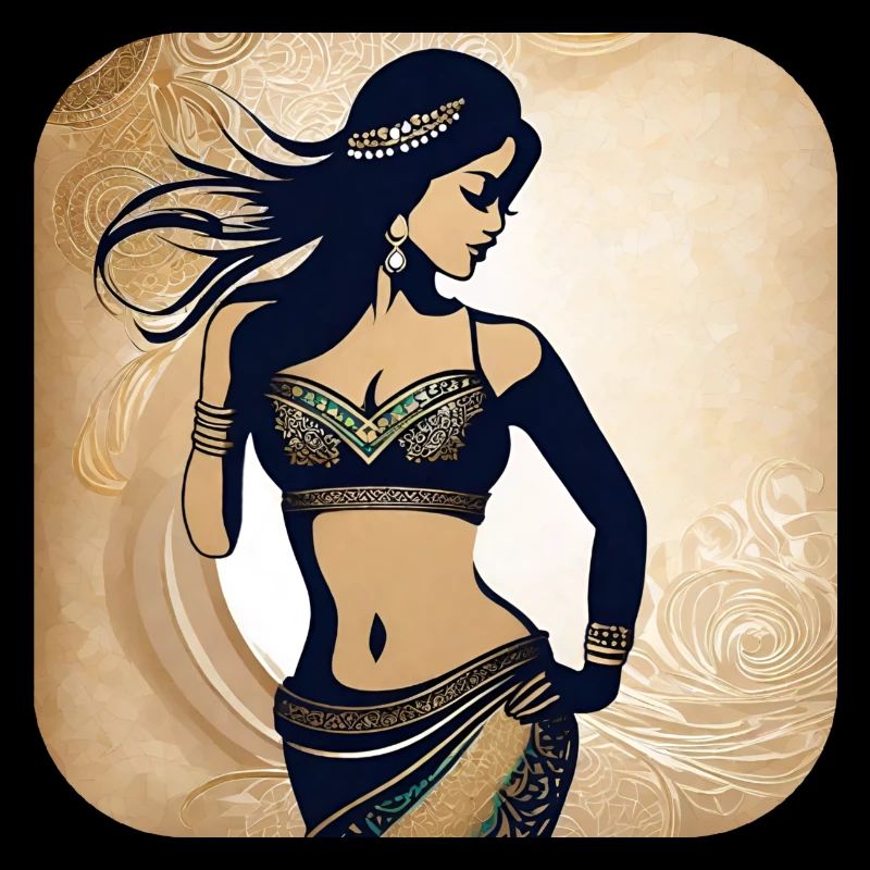 Mystical oriental belly dancer