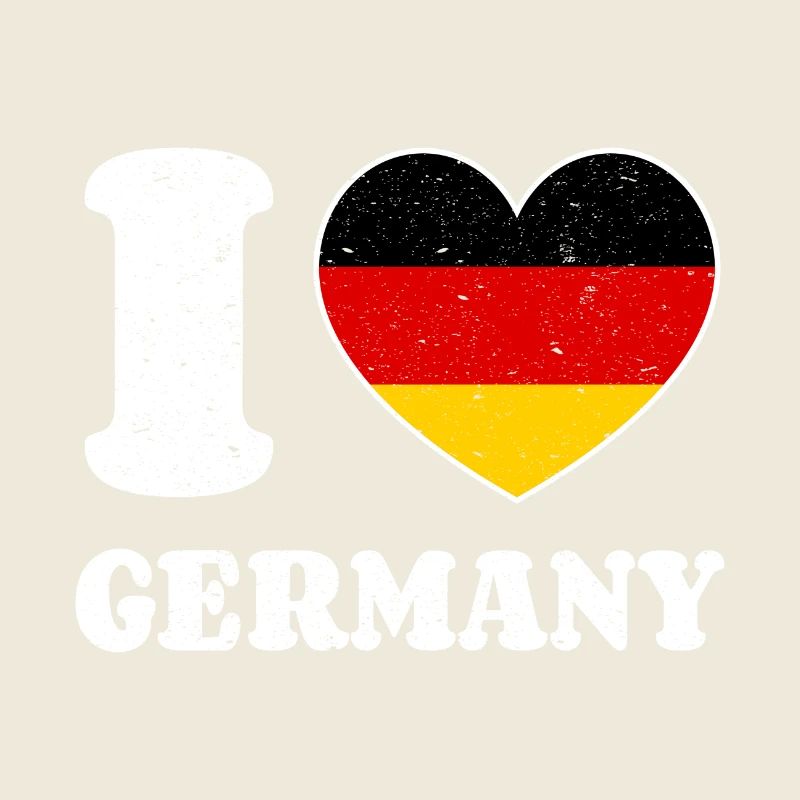 I Love Germany Herz Deutsche Flagge