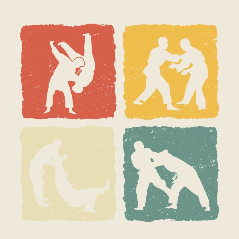 retro t-shirt Judo