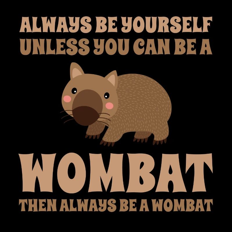 Süßer Wombat Australien Fan Reise Urlaub Spruch