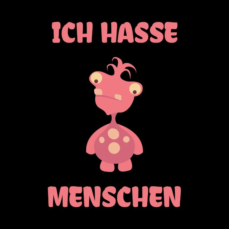 Ich hasse Menschen Süßes Monster Halloween