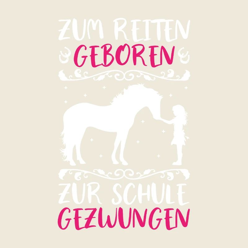 Pferd Mädchen Reiten Schule Schülerin Lustig