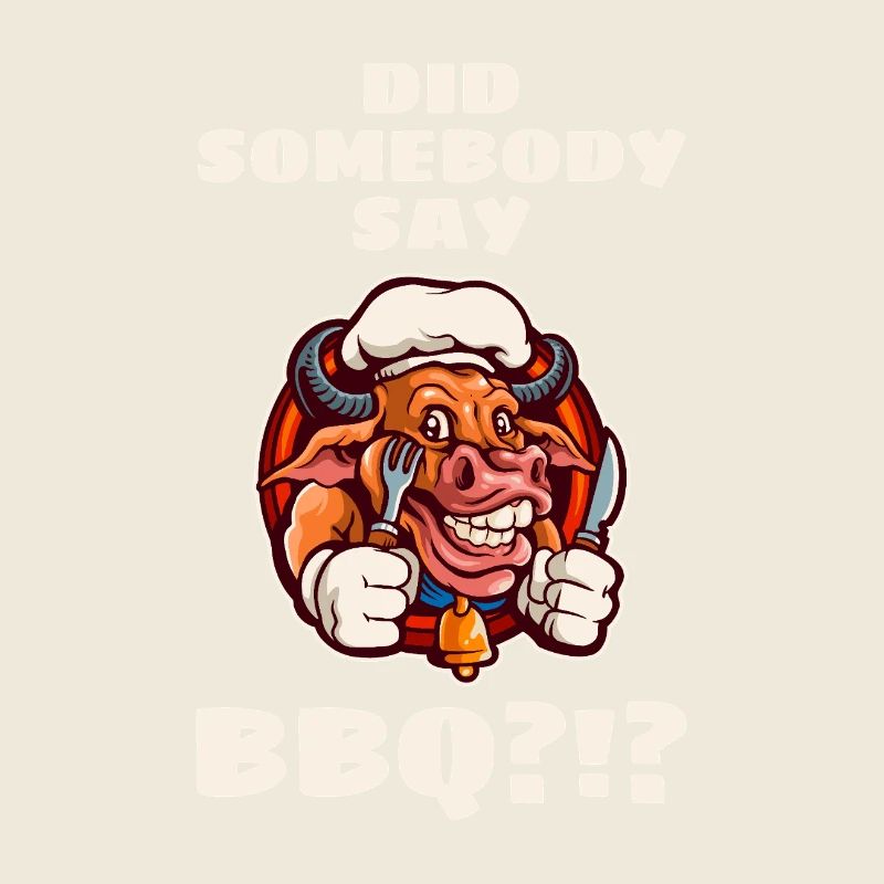 BBQ Kuh Lustiger Spruch