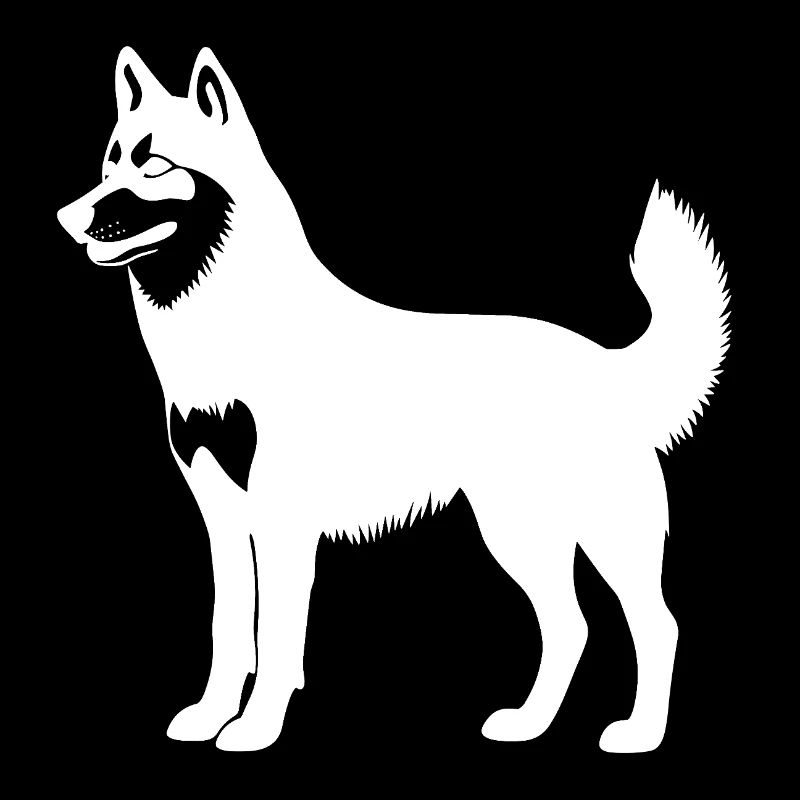 Motif Husky Silhouette Chien Chien Blanc
