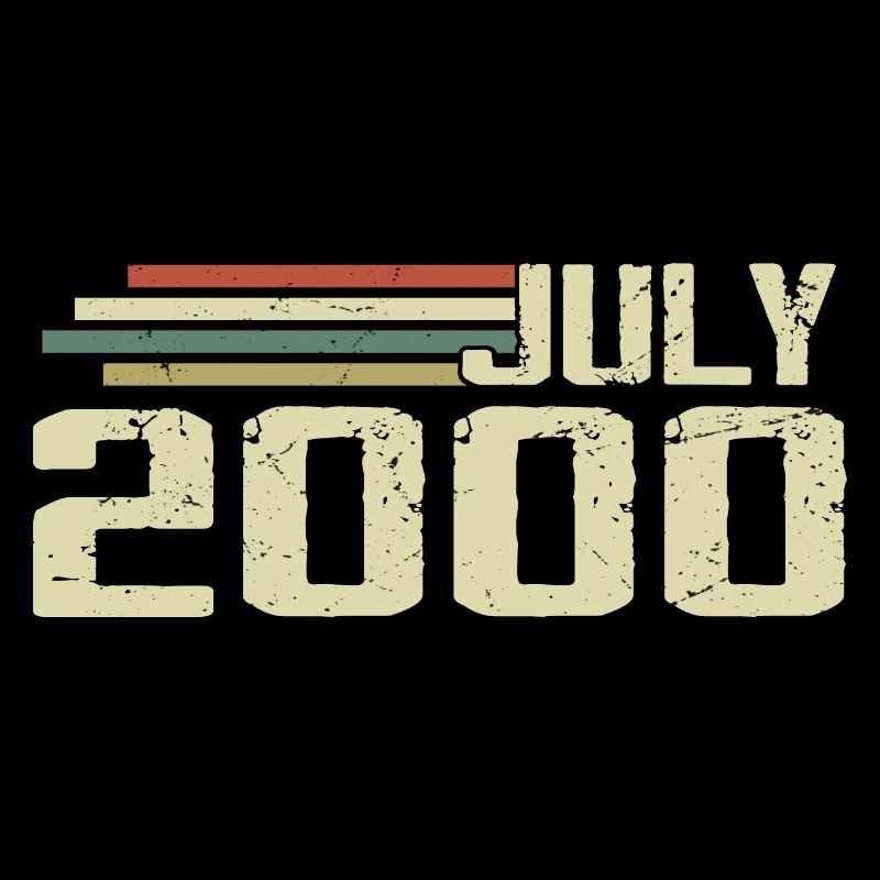 Birthday July 2000 Year 2000 July Vintage 2000