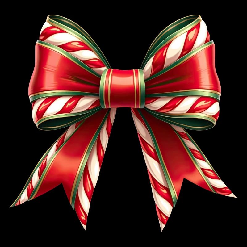 Cadeau De Noël Noeud Canne À Sucre