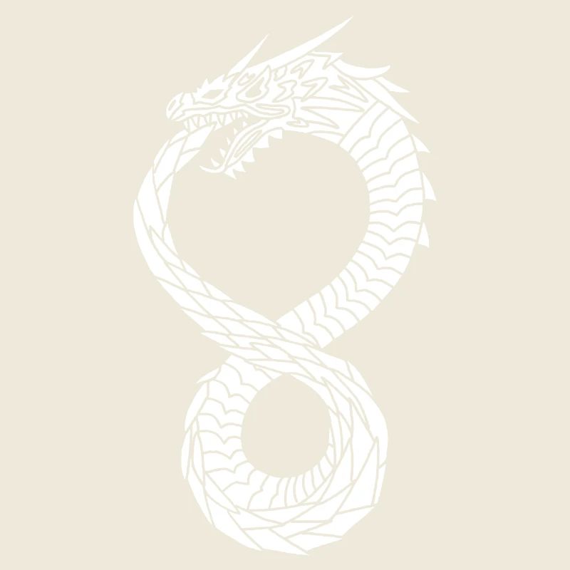 Weißer unendlicher Drache