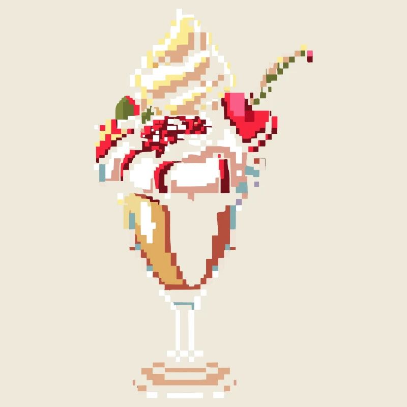 Graphique pixel de coupe glacée