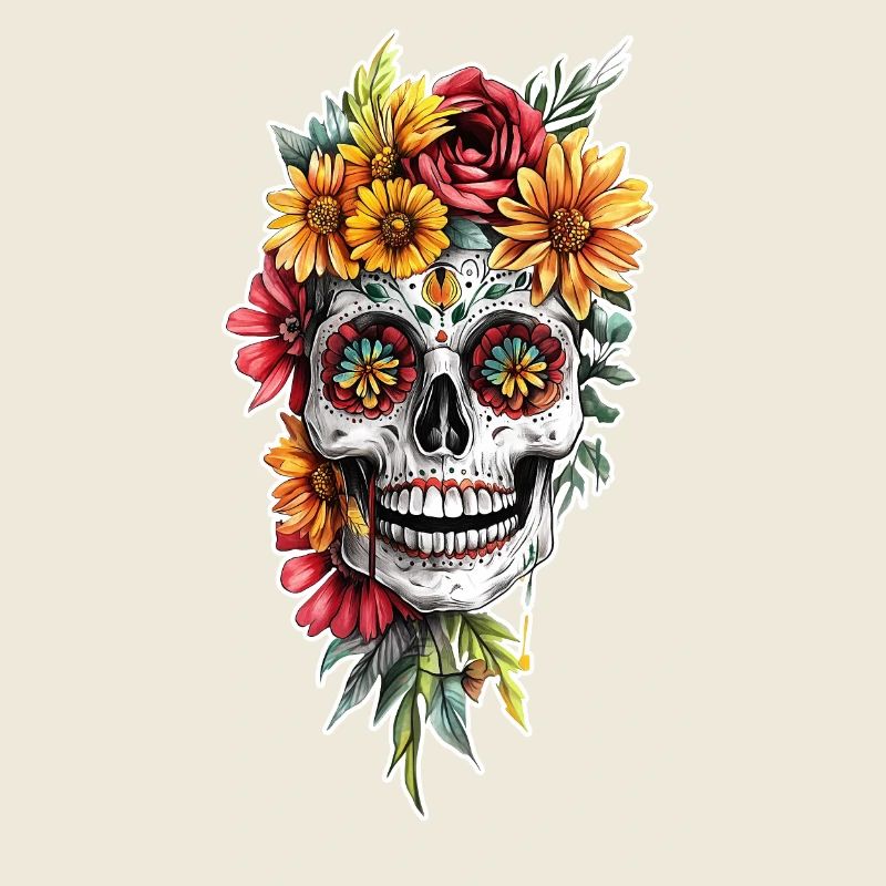 T Shirt Design Candy Skull