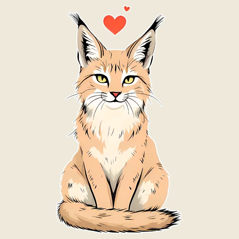 Lynx avec cœur – Sauvage et affectueux