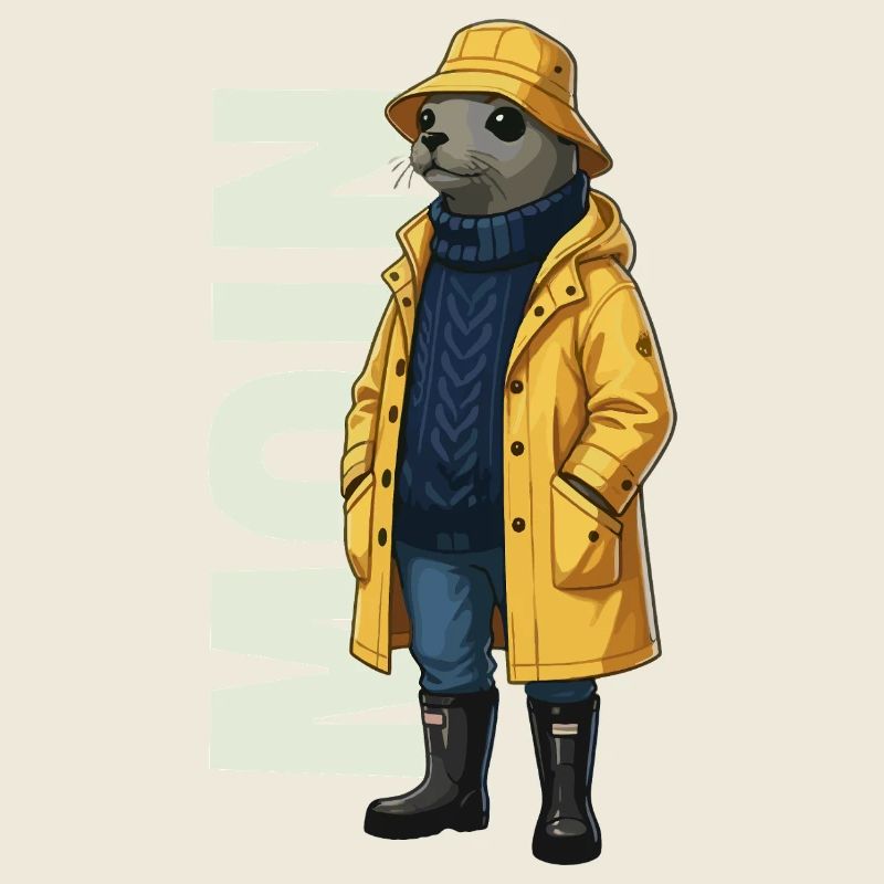 Seehund Moin – Regenmantel Design