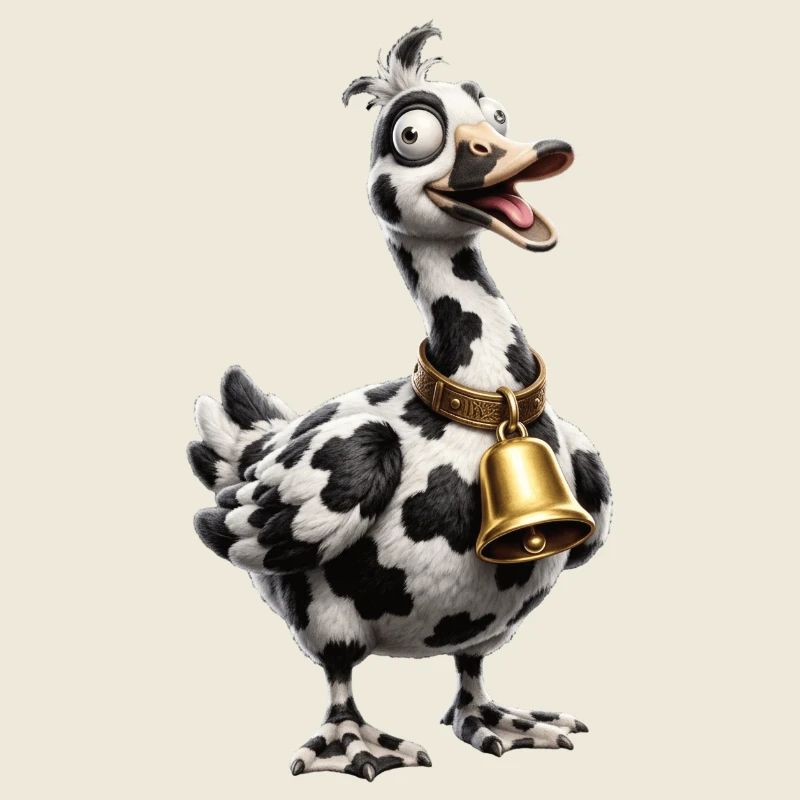 Funny Mixed Goose Cow Pattern