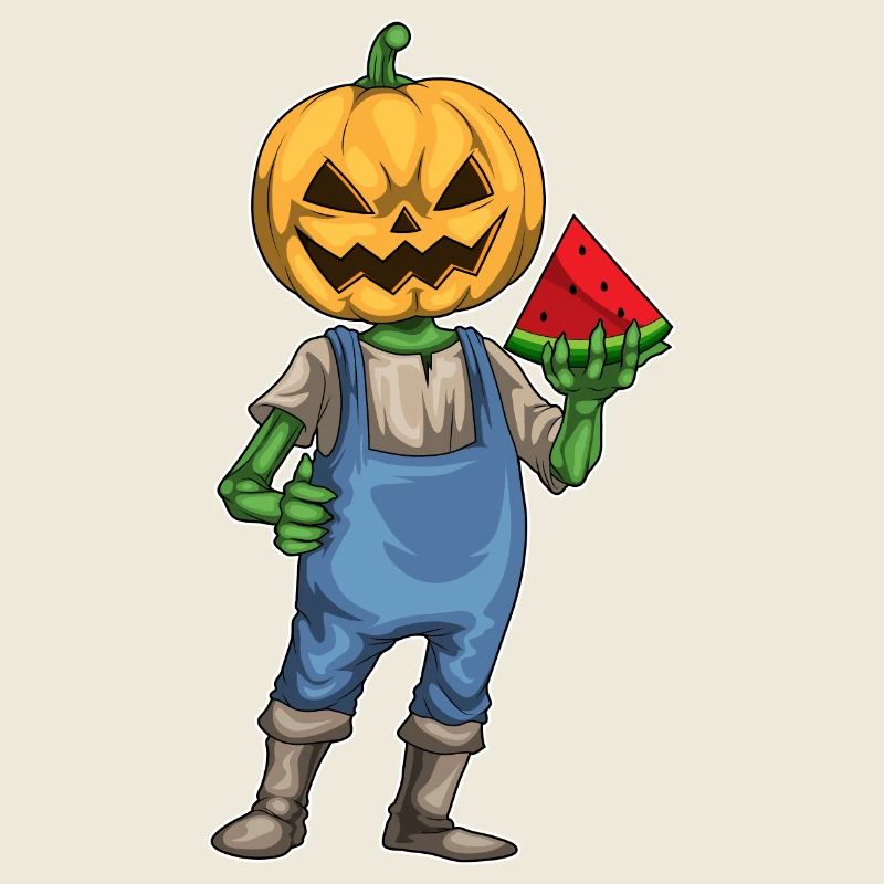 Jack O Lantern Halloween Wassermelone