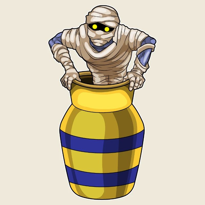 Mummy Halloween Vase